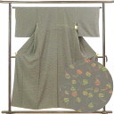 【中古】小紋 リサイクル着物 身丈155cm 裄丈63cm 前幅25cm 後幅30cm 袖丈46cm 袖幅32.5cm レディース 袷 鈴 裄Mサイズ 秋冬春用...
