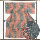 【FashionTheSale10%OFF】【中古】小紋 リサイクル着物 身丈155cm 裄64cm 前幅22cm 後幅28cm 袖丈49cm 正絹(シルク) レディース 袷仕立 秋冬春用 黒地 裄Mサイズ 未使用品 リユース