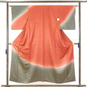 【中古】訪問着 リサイクル着物 身丈154cm 裄62cm 前幅22.5cm 後幅29.5cm 袖丈48cm 正絹(シルク) レディース 袷仕立 秋冬春用 赤地...