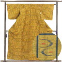 【中古】紬 リサイクル着物 身丈157cm 裄64cm 前幅24cm 後幅30cm 袖丈47cm 正絹(シルク) レディース 袷仕立 秋冬春用 茶色 裄Mサイズ...