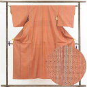 【中古】紬 リサイクル着物 身丈149cm 裄63cm 前幅24cm 後幅29cm 袖丈47cm 正絹(シルク) レディース 袷仕立 秋冬春用 茶色 裄Mサイズ...