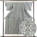 【中古】紬 リサイクル着物 身丈152cm 裄61cm 前幅24.5cm 後幅28.5cm 袖丈45cm 正絹(シルク) レディース 袷仕立 秋冬春用 グレー地 裄Sサイズ リユース