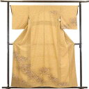 【中古】訪問着 リサイクル着物 身丈160cm 裄65cm 前幅23cm 後幅29.5cm 袖丈48cm 正絹(シルク) レディース 袷仕立 秋冬春用 茶色 裄...