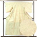 【中古】紬 リサイクル着物 身丈156cm 裄64cm 前幅22.5cm 後幅29cm 袖丈50cm 正絹(シルク) レディース 袷仕立 秋冬春用 ベージュ地 裄Mサイズ リユース
