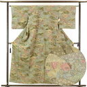 【中古】小紋 リサイクル着物 身丈158cm 裄63.5cm 前幅22.5cm 後幅30cm 袖丈48cm 正絹(シルク) レディース 袷仕立 秋冬春用 グレー...