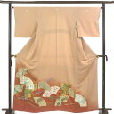 【中古】色留袖 リサイクル着物 身丈160cm 裄丈65cm 前幅22cm 後幅28cm 袖丈48cm 袖幅33.5cm レディース 袷 扇面 裄Mサイズ 秋冬...