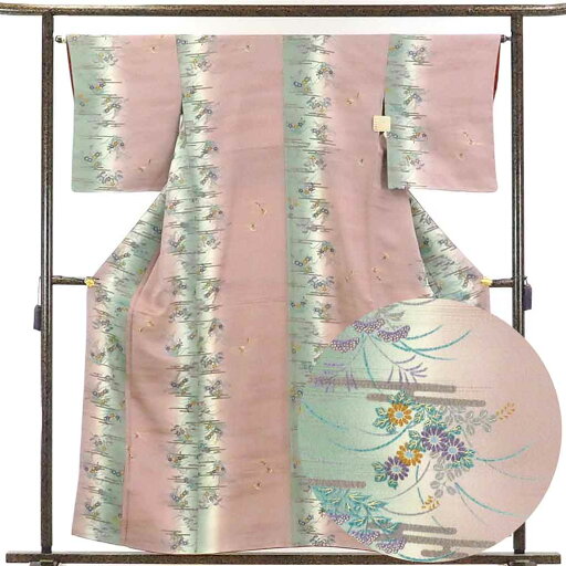 【中古】小紋 リサイクル着物 身丈158cm 裄64cm 前幅23cm 後幅29cm 袖丈49cm 正絹(シルク) レディース 袷仕立 秋冬春用 ピンク地 裄Mサイズ 未使用品 リユース 【中古】小紋 リサイクル着物 身丈158cm 裄64cm 前幅23cm 後幅29cm 袖丈49cm 正絹(シルク) レディース 袷仕立 秋冬春用 ピンク地 裄Mサイズ 未使用品 リユース