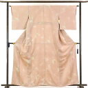 【中古】小紋 リサイクル着物 身丈161cm 裄64cm 前幅22.5cm 後幅28cm 袖丈49cm 正絹(シルク) レディース 袷仕立 秋冬春用 茶色 裄Mサイズ リユース
