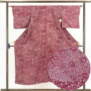 【中古】小紋 リサイクル着物 身丈150cm 裄62cm 前幅22.5cm 後幅28cm 袖丈45cm 正絹(シルク) レディース 袷仕立 秋冬春用 紫地 裄S...