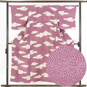 【中古】小紋 リサイクル着物 身丈155cm 裄64cm 前幅24.5cm 後幅29.5cm 袖丈49cm 正絹(シルク) レディース 袷仕立 秋冬春用 紫地 ...