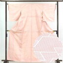 【中古】紬 リサイクル着物 身丈163cm 裄64cm 前幅22.5cm 後幅29cm 袖丈51cm 正絹(シルク) レディース 袷仕立 秋冬春用 白地 裄Mサ...