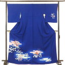 【中古】訪問着 リサイクル着物 身丈170cm 裄68cm 前幅23cm 後幅30cm 袖丈52.5cm 袖幅34.5cm レディース 袷 花柄 裄長 裄Lサイ...