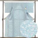 【中古】小紋 リサイクル着物 身丈157cm 裄63cm 前幅25cm 後幅29cm 袖丈48cm 袖幅32cm レディース 単衣 花柄 裄Mサイズ 初夏・初秋...