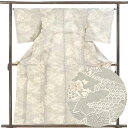 【中古】紬 リサイクル着物 身丈160cm 裄65cm 前幅24cm 後幅29cm 袖丈49cm 袖幅34cm レディース 単衣 扇面 裄Mサイズ 初夏・初秋用...
