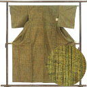 【中古】紬 リサイクル着物 身丈157cm 裄64cm 前幅23cm 後幅28cm 袖丈49cm 袖幅32cm レディース 単衣 縞 裄Mサイズ 初夏・初秋用 ...