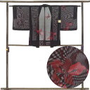 【中古】羽織 リサイクル着物 羽織丈76cm 裄61cm 袖丈48cm 袖幅32cm レディース 花柄 裄Sサイズ 夏用 正絹(シルク)ブラック 未使用品 リメ...