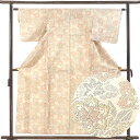 【中古】紬 リサイクル着物 身丈158cm 裄62cm 前幅24cm 後幅28cm 袖丈45cm 袖幅33cm レディース 単衣 花柄 裄Sサイズ 初夏・初秋用...