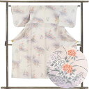 【中古】紬 リサイクル着物 身丈145cm 裄62cm 前幅23cm 後幅28cm 袖丈45cm 袖幅32cm レディース 単衣 花柄 裄Sサイズ 初夏・初秋用...