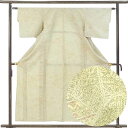 【中古】紬 リサイクル着物 身丈157cm 裄61cm 前幅23cm 後幅29cm 袖丈44cm 袖幅32cm レディース 単衣 絣模様 裄Sサイズ 初夏・初秋...