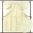 【中古】紬 リサイクル着物 身丈156cm 裄62cm 前幅23cm 後幅29cm 袖丈43cm 袖幅32cm レディース 単衣 絣模様 裄Sサイズ 初夏・初秋...