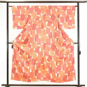 【中古】小紋 リサイクル着物 身丈155cm 裄63cm 前幅22.5cm 後幅28cm 袖丈48cm 正絹(シルク) レディース 袷仕立 秋冬春用 白地 裄M...