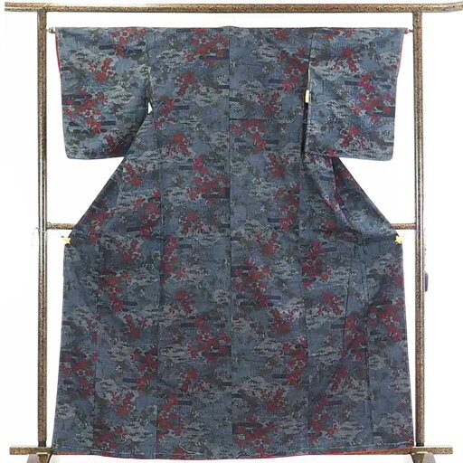 【中古】紬 リサイクル着物 身丈164cm 裄65cm 前幅24cm 後幅28.5cm 袖丈52cm 正絹(シルク) レディース 袷仕立 秋冬春用 グレー地 裄Mサイズ トールサイズ 未使用品 リユース 【中古】紬 リサイクル着物 身丈164cm 裄65cm 前幅24cm 後幅28.5cm 袖丈52cm 正絹(シルク) レディース 袷仕立 秋冬春用 グレー地 裄Mサイズ トールサイズ 未使用品 リユース