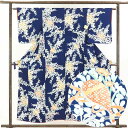 【中古】小紋 リサイクル着物 身丈154cm 裄62cm 前幅23cm 後幅29cm 袖丈49cm 正絹(シルク) レディース 袷仕立 秋冬春用 紺地 裄Sサイ...