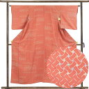 【中古】小紋 リサイクル着物 身丈154cm 裄64cm 前幅24cm 後幅29cm 袖丈49cm 袖幅32cm レディース 袷 分銅つなぎ 裄Mサイズ 秋冬春...