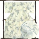 【中古】紬 リサイクル着物 身丈161cm 裄66cm 前幅24.5cm 後幅30.5cm 袖丈49cm 袖幅34cm レディース 袷 風景画 裄長 裄M-Lサ...