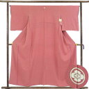 【中古】色無地 リサイクル着物 身丈158cm 裄66cm 前幅24cm 後幅30.5cm 袖丈50cm 袖幅34cm レディース 袷 無地 裄長 裄M-Lサイ...