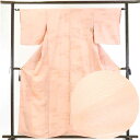 【中古】小紋 リサイクル着物 身丈161cm 裄62cm 前幅24cm 後幅28.5cm 袖丈46cm 正絹(シルク) レディース 袷仕立 秋冬春用 ピンク地 ...