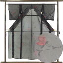 【中古】小紋 リサイクル着物 身丈155cm 裄63cm 前幅23cm 後幅30cm 袖丈49cm 袖幅32cm レディース 花柄 裄Mサイズ 夏用 正絹(シル...