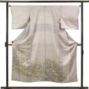 【中古】訪問着 リサイクル着物 身丈151cm 裄丈64cm 前幅22.5cm 後幅28cm 袖丈47cm 袖幅34cm レディース 袷 波頭 裄Mサイズ 秋冬...