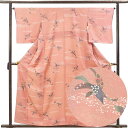 【中古】小紋 リサイクル着物 身丈159cm 裄丈65cm 前幅23cm 後幅30.5cm 袖丈49cm 袖幅32.5cm レディース 袷 花柄 裄Mサイズ 秋...