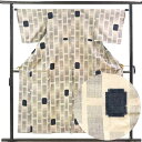 【中古】紬 リサイクル着物 身丈154cm 裄丈63cm 前幅22.5cm 後幅30cm 袖丈45cm 袖幅32cm レディース 袷 連続模様 裄Mサイズ 秋冬...