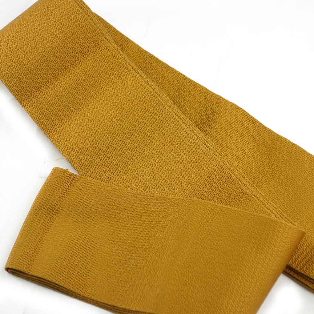 【中古】角帯 リサイクル帯 帯幅9.5cm 長さ412cm メンズ 無地 正絹（シルク）ブラウン 美品 リメイク リユース