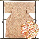 【中古】小紋 リサイクル着物 身丈160cm 裄66cm 前幅23cm 後幅28cm 袖丈49cm 正絹(シルク) レディース 袷仕立 秋冬春用 白地 裄Mサイ...