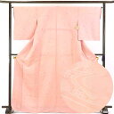 【中古】小紋 リサイクル着物 身丈169cm 裄65cm 前幅24.5cm 後幅30cm 袖丈53cm 正絹(シルク) レディース 袷仕立 秋冬春用 ピンク地 裄Mサイズ トールサイズ リユース