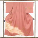 【FashionTheSale10%OFF】【中古】訪問着 リサイクル着物 身丈153cm 裄63cm 前幅24cm 後幅30cm 袖丈48cm 正絹(シルク) レディース 袷仕立 秋冬春用 ピンク地 裄Mサイズ 美品 リユース
