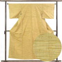 【中古】紬 リサイクル着物 身丈156cm 裄63cm 前幅22.5cm 後幅29cm 袖丈45cm 正絹(シルク) レディース 袷仕立 秋冬春用 茶色 裄Mサ...
