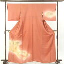 【FashionTheSale10%OFF】【中古】訪問着 リサイクル着物 身丈166cm 裄66cm 前幅24cm 後幅29cm 袖丈48cm 正絹(シルク) レディース 袷仕立 秋冬春用 ピンク地 裄Mサイズ トールサイズ 美品 リユース