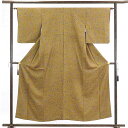 【中古】小紋 リサイクル着物 身丈155cm 裄63cm 前幅23cm 後幅28cm 袖丈49cm 正絹(シルク) レディース 袷仕立 秋冬春用 緑地 裄Mサイ...