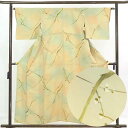 【中古】小紋 リサイクル着物 身丈155cm 裄63cm 前幅24cm 後幅28cm 袖丈44cm 正絹(シルク) レディース 袷仕立 秋冬春用 茶色 裄Mサイ...