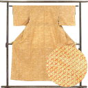 【中古】小紋 リサイクル着物 身丈151cm 裄60cm 前幅22.5cm 後幅28cm 袖丈43cm 正絹(シルク) レディース 袷仕立 秋冬春用 茶色 裄S...