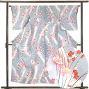【中古】小紋 リサイクル着物 身丈154cm 裄63cm 前幅24cm 後幅28.5cm 袖丈49cm 正絹(シルク) レディース 袷仕立 秋冬春用 グレー地 ...