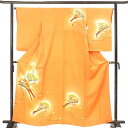 【中古】訪問着 リサイクル着物 身丈163cm 裄65cm 前幅24cm 後幅30cm 袖丈60cm 袖幅33cm レディース 袷 扇面 裄Mサイズ 秋冬春用 ...