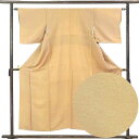 【中古】色無地 リサイクル着物 身丈153cm 裄63cm 前幅23cm 後幅28cm 袖丈45cm 袖幅33cm レディース 袷 無地 裄Mサイズ 秋冬春用 正絹(シルク)茶色 難有り リメイク リユース