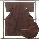 【中古】紬 リサイクル着物 身丈152cm 裄丈62cm 前幅25cm 後幅28cm 袖丈45cm 袖幅32cm レディース 袷 横段柄 裄Sサイズ 秋冬春用 ...