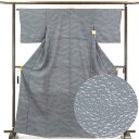【中古】小紋 リサイクル着物 身丈168cm 裄64cm 前幅24.5cm 後幅29.5cm 袖丈45cm 正絹(シルク) レディース 袷仕立 秋冬春用 グレー...