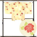 【中古】羽織 羽織丈83cm 裄65cm 袖丈54cm 袖幅33cm レディース 袷 花柄 裄Mサイズ 秋冬春用 正絹(シルク)黄色地 やや難 リメイク リユー...